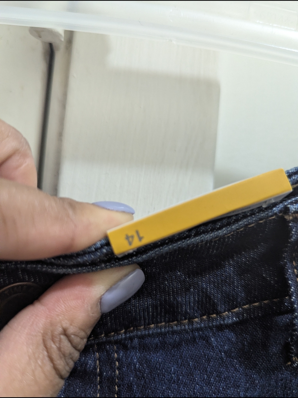 Time and Tru Dark Blue High-Rise Wide Leg Jeans - Picture 6 of 7